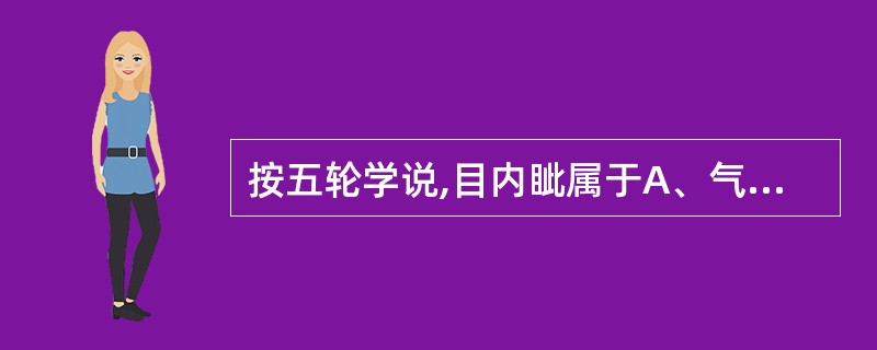 按五轮学说,目内眦属于A、气轮B、风轮C、血轮D、水轮E、肉轮