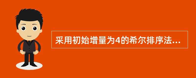 采用初始增量为4的希尔排序法对没有关键码序列{15,10,4,26,14,2,1