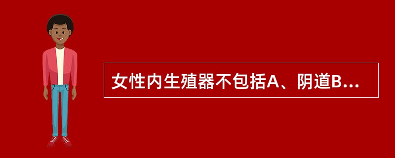 女性内生殖器不包括A、阴道B、前庭C、子宫D、输卵管E、卵巢