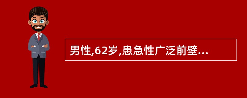 男性,62岁,患急性广泛前壁心肌梗死2天,晕厥2次,心室率40次£¯分,律齐,三