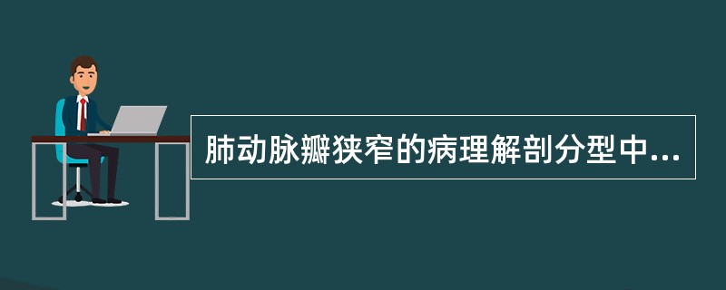 肺动脉瓣狭窄的病理解剖分型中最多见的部位是A、瓣膜部B、瓣膜部和肺动脉干C、肺动