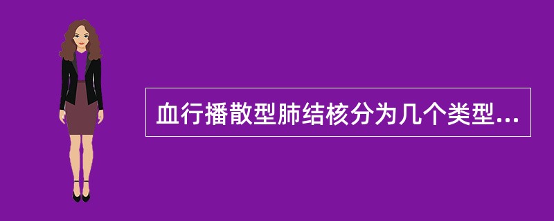 血行播散型肺结核分为几个类型A、3型B、1型C、2型D、4型E、5型