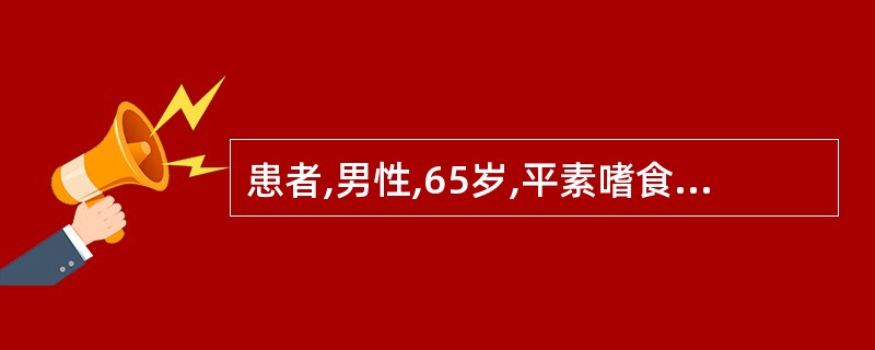 患者,男性,65岁,平素嗜食甘甜油腻,咳嗽反复发作,咳声重浊,痰多稠厚成块,晨起