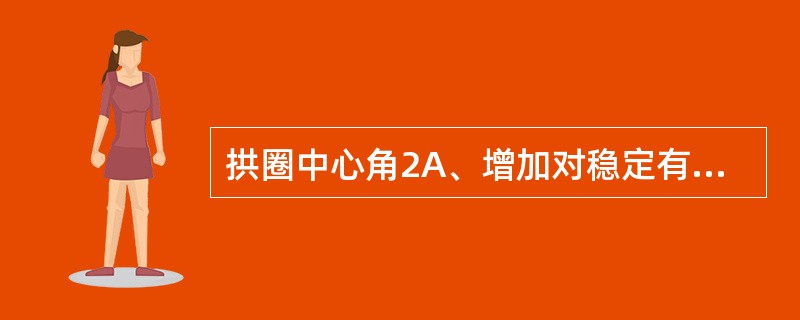 拱圈中心角2A、增加对稳定有利,对应力不利。