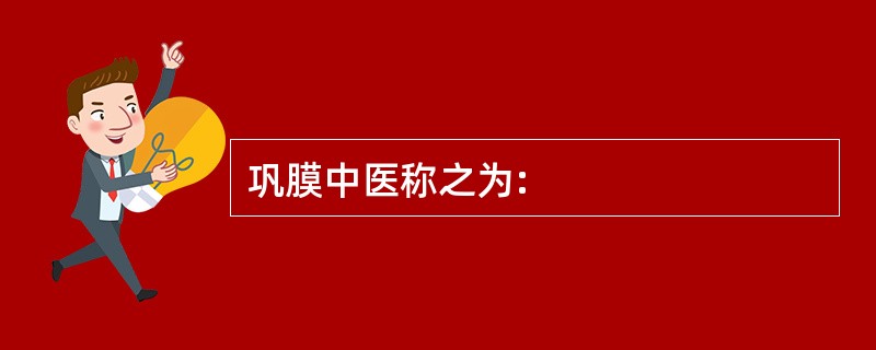 巩膜中医称之为: