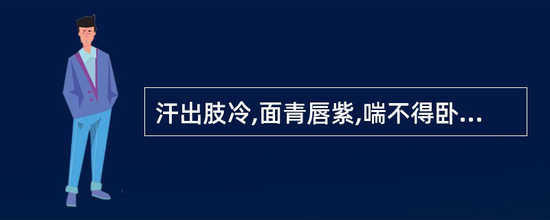 汗出肢冷,面青唇紫,喘不得卧者选用