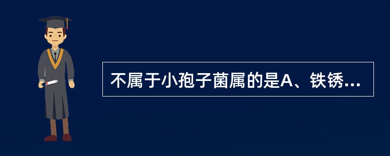 不属于小孢子菌属的是A、铁锈色小孢子菌B、石膏样小孢子菌C、阿萨希毛孢子菌D、猪
