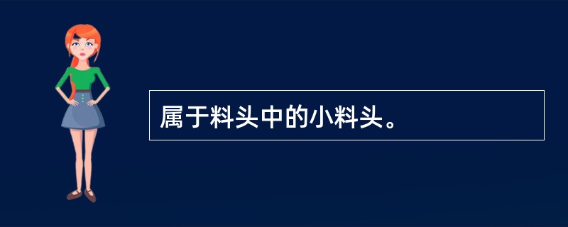 属于料头中的小料头。