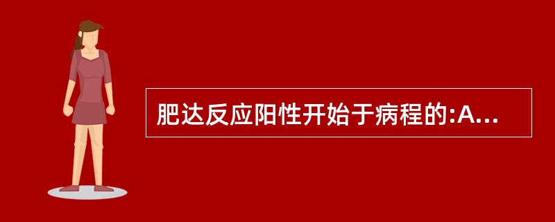 肥达反应阳性开始于病程的:A、第一周B、第二周C、第三周D、第四周E、第五周 -