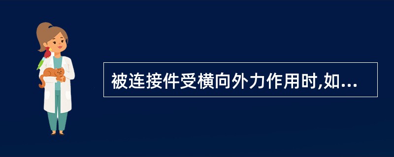 被连接件受横向外力作用时,如采用铰制孔用螺栓连接,其失效主要是 ()。