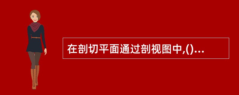 在剖切平面通过剖视图中,()用粗实线绘制。