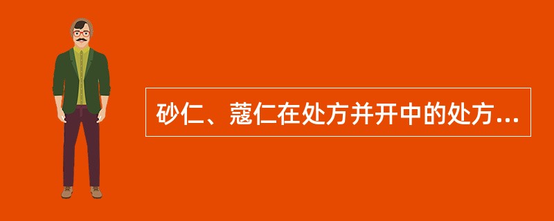 砂仁、蔻仁在处方并开中的处方药名为( )