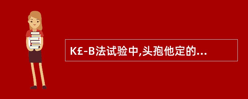 K£­B法试验中,头孢他定的抑菌环直径为20mm,头孢噻肟的抑菌环直径为22mm