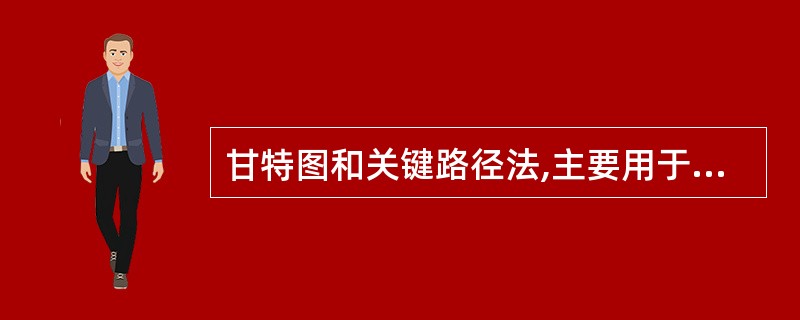 甘特图和关键路径法,主要用于实现软件项目管理的______。A) 人员管理B)