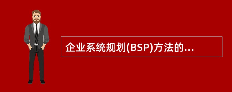企业系统规划(BSP)方法的实施,其定义的信息系统总体结构确定了企业未来信息系统