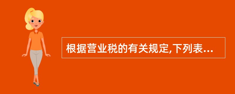 根据营业税的有关规定,下列表述正确的有( )。