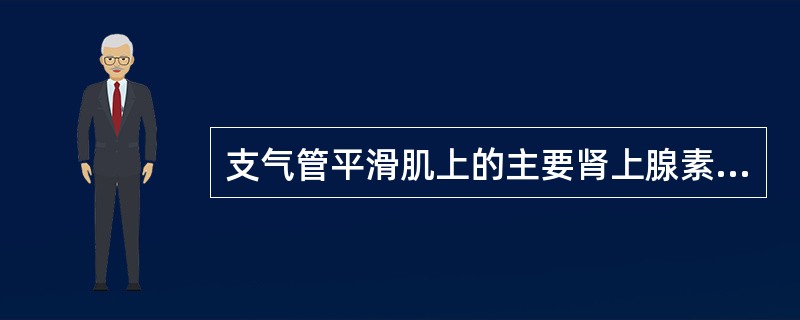 支气管平滑肌上的主要肾上腺素的受体是( )。