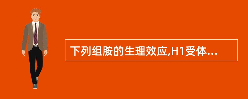 下列组胺的生理效应,H1受体拮抗药所对抗的是( )。