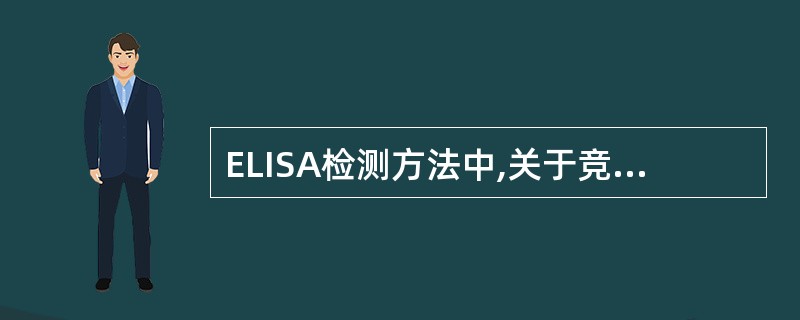 ELISA检测方法中,关于竞争法下列哪种说法正确A、只用于检测抗原B、只用于检测