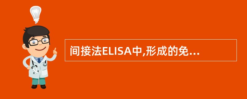 间接法ELISA中,形成的免疫复合物是 ( )A、固相抗体£­抗原£­酶标抗体B