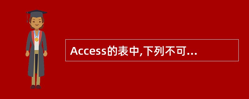 Access的表中,下列不可以定义为主键的是()。