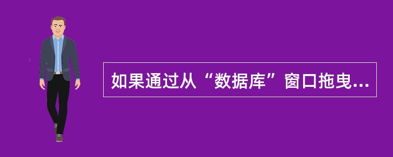 如果通过从“数据库”窗口拖曳________的方式来向宏中添加操作,Access