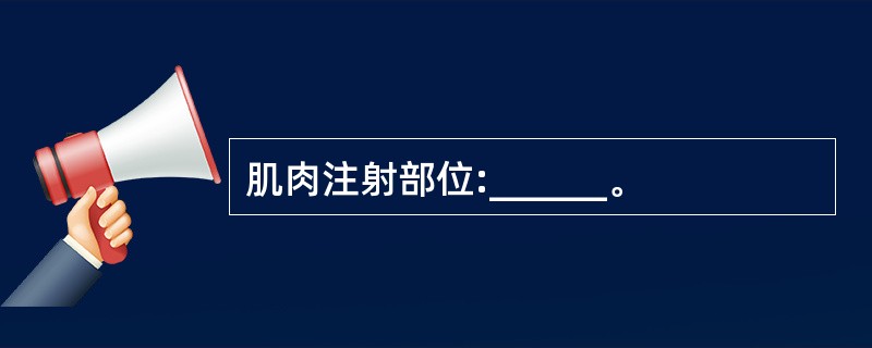 肌肉注射部位:______。