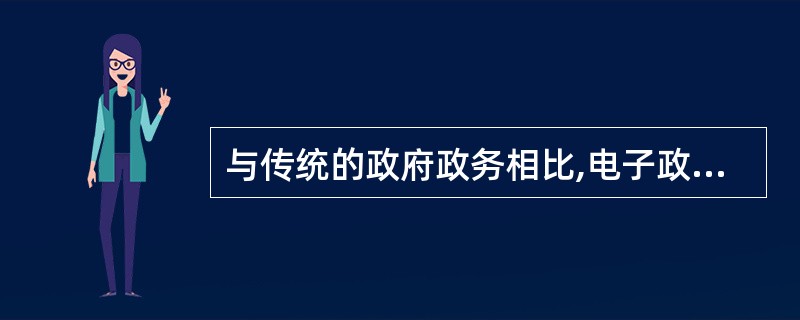 与传统的政府政务相比,电子政务具有下列 ______ 突出的特点。Ⅰ.使政务工作