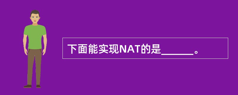 下面能实现NAT的是______。