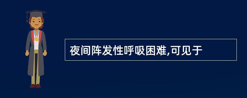 夜间阵发性呼吸困难,可见于