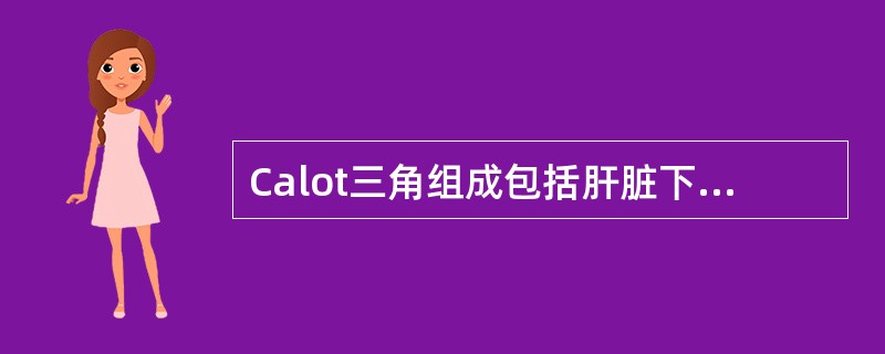 Calot三角组成包括肝脏下缘、胆囊管和