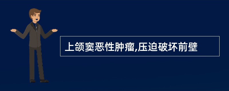 上颌窦恶性肿瘤,压迫破坏前壁