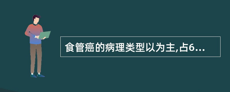 食管癌的病理类型以为主,占68.5%~90.6%A、鳞状细胞癌B、腺癌C、未分化