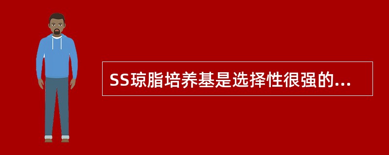 SS琼脂培养基是选择性很强的培养基,成分较多,其指示剂为