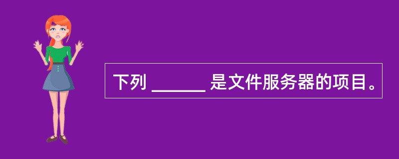 下列 ______ 是文件服务器的项目。