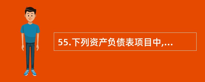 55.下列资产负债表项目中,根据若干总账科目期末余额分析计算填列的是( )