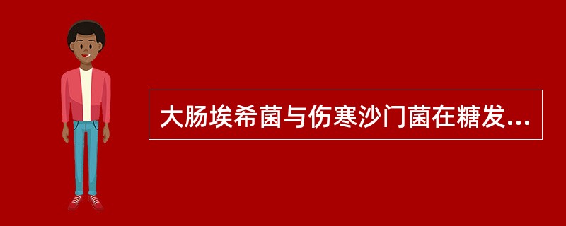 大肠埃希菌与伤寒沙门菌在糖发酵方面的主要差别之一在于伤寒沙门菌不分解A、乳糖B、