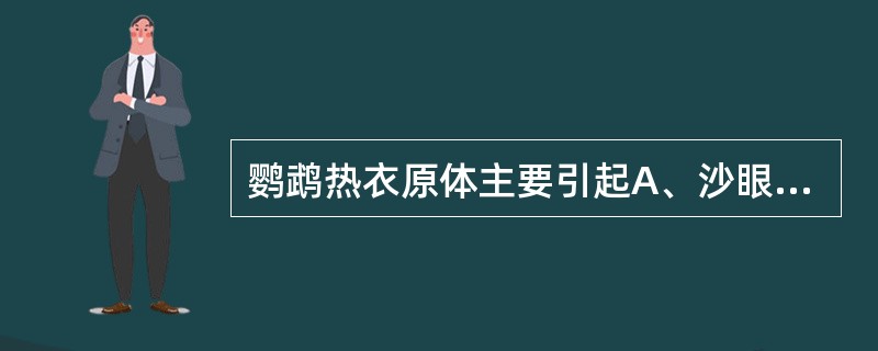 鹦鹉热衣原体主要引起A、沙眼B、肠炎C、肺炎D、关节炎E、肿瘤