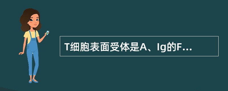 T细胞表面受体是A、Ig的Fc受体B、补体受体C、IFN受体D、甲状腺素受体E、