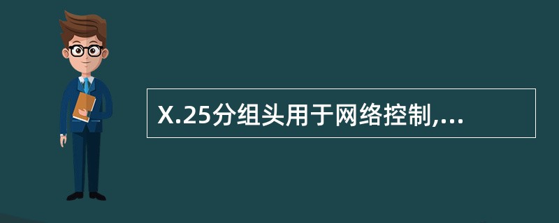 X.25分组头用于网络控制,其长度随分组类型不同而有所不同,但至少包含前( )