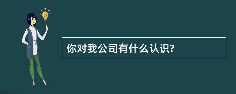 你对我公司有什么认识?