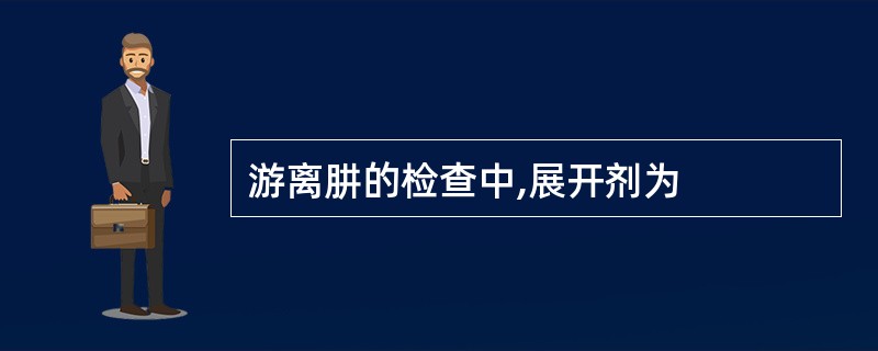 游离肼的检查中,展开剂为