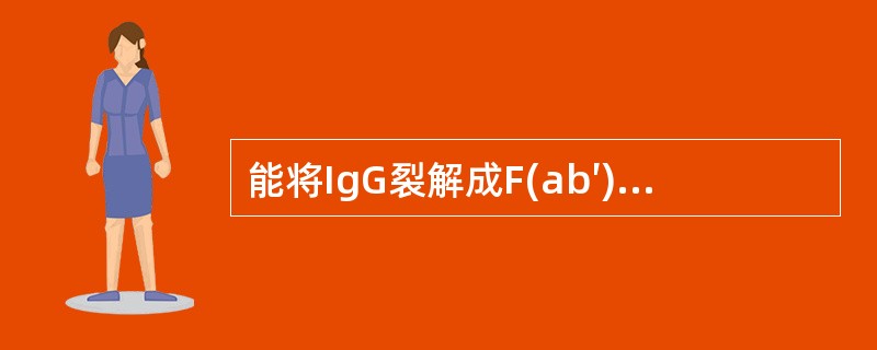 能将IgG裂解成F(ab′)2片段及数个小片段是