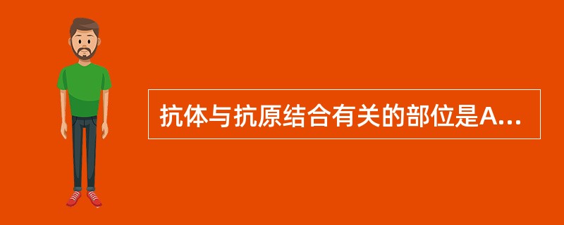 抗体与抗原结合有关的部位是A、重链的C区B、轻链的V区C、重链的V区D、重链和轻