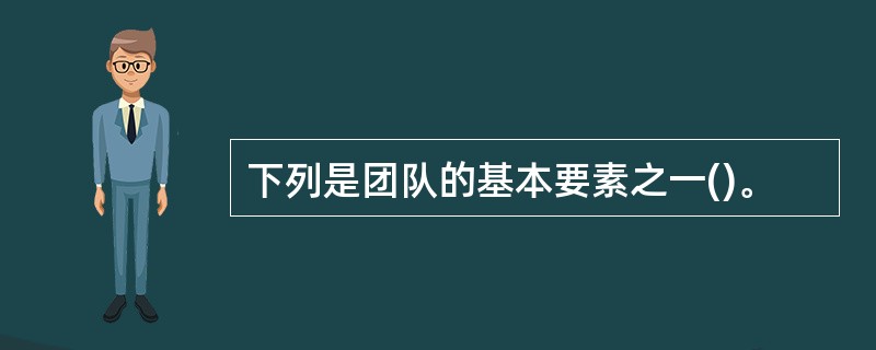 下列是团队的基本要素之一()。