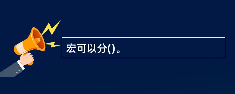 宏可以分()。