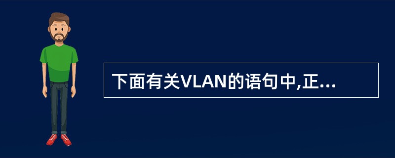 下面有关VLAN的语句中,正确的是______。