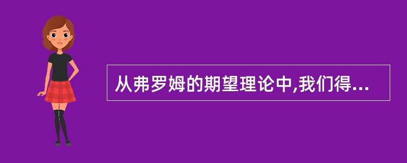 从弗罗姆的期望理论中,我们得到的最重要启示是( )。