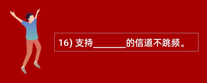 16) 支持_______的信道不跳频。