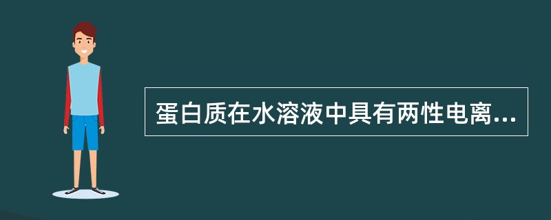 蛋白质在水溶液中具有两性电离特性,当缓冲液pH与蛋白质等电点(PI)相当时蛋白